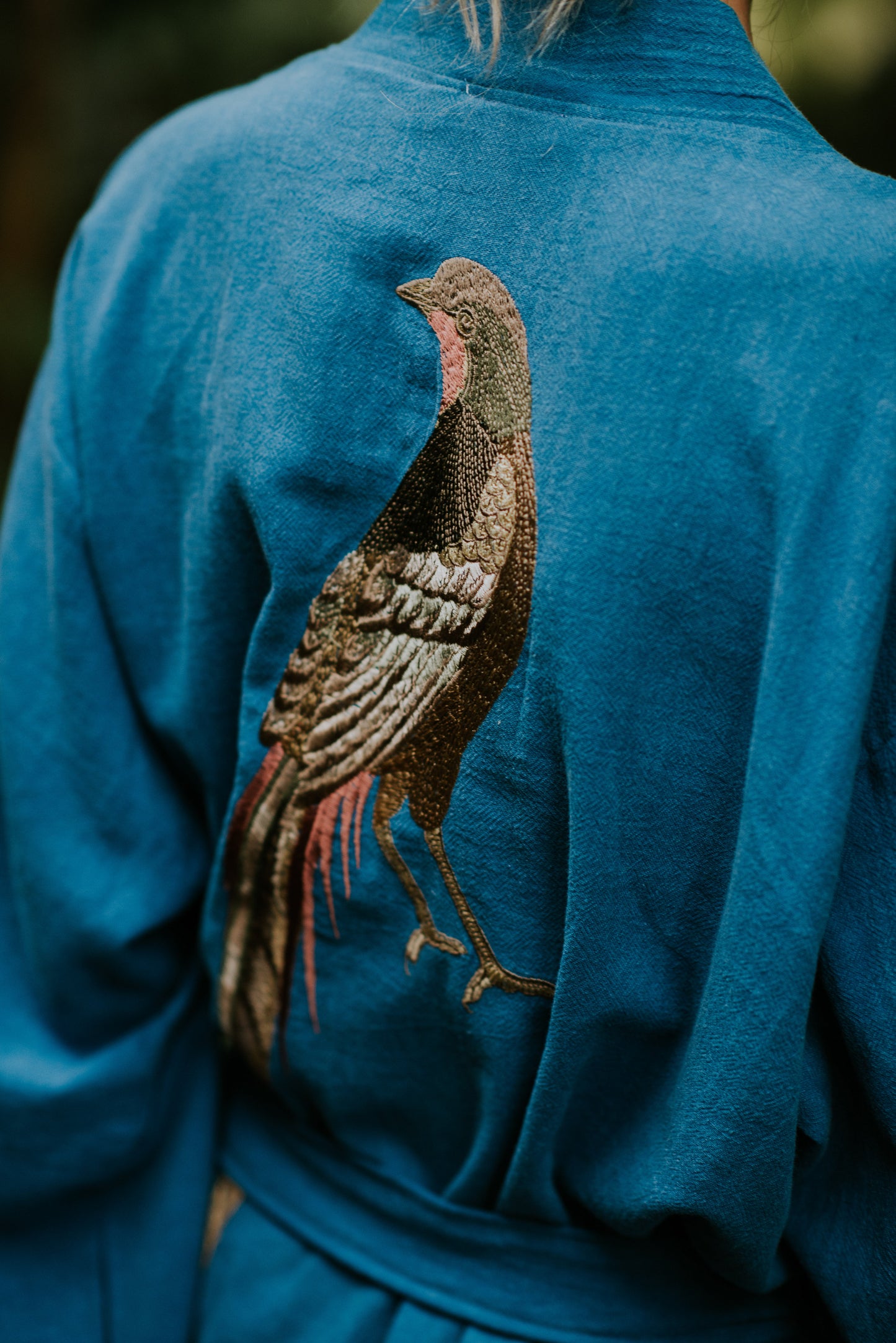 The Pheasant Kimono in Blue
