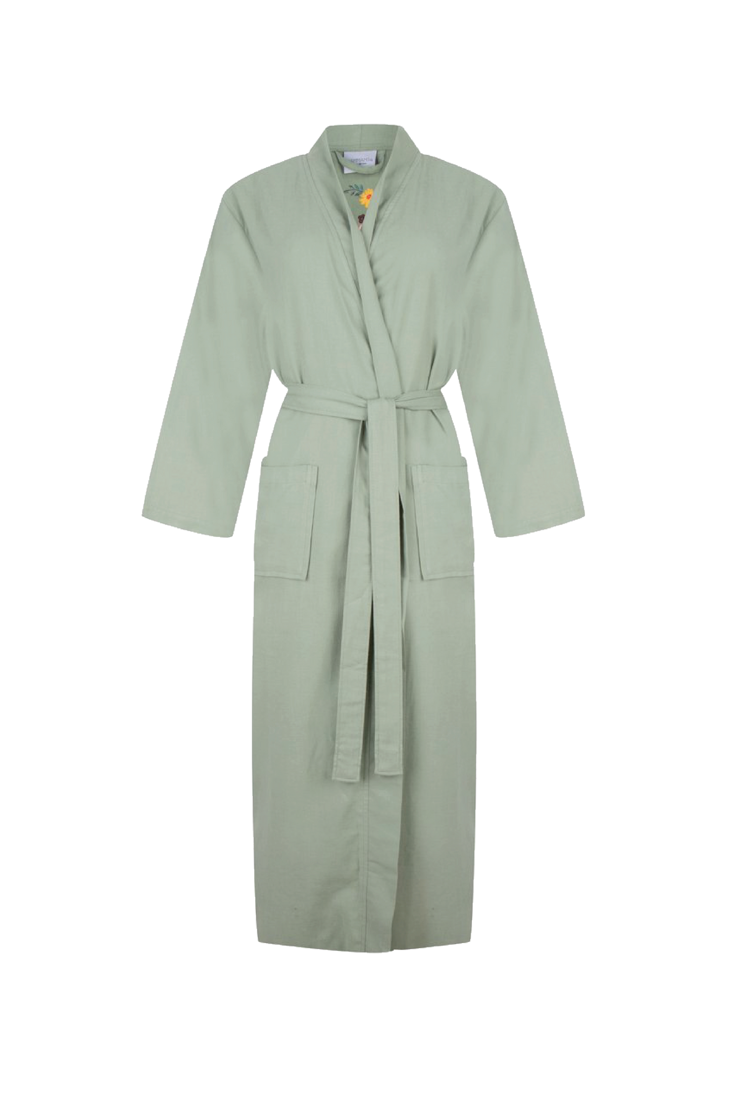 THE FLOWER KAFTAN IN SEA GREEN
