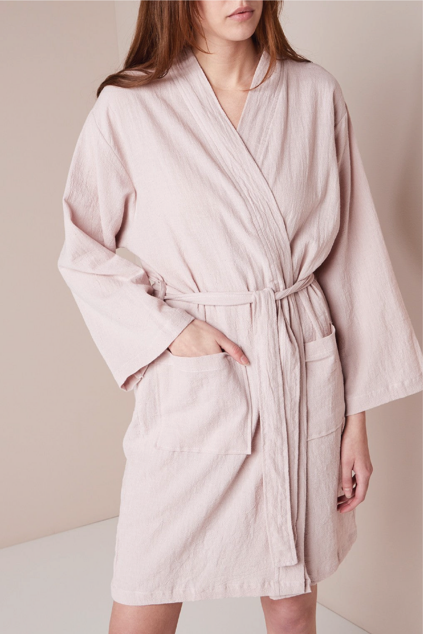THE FLOWER KIMONO IN DUSTY PINK