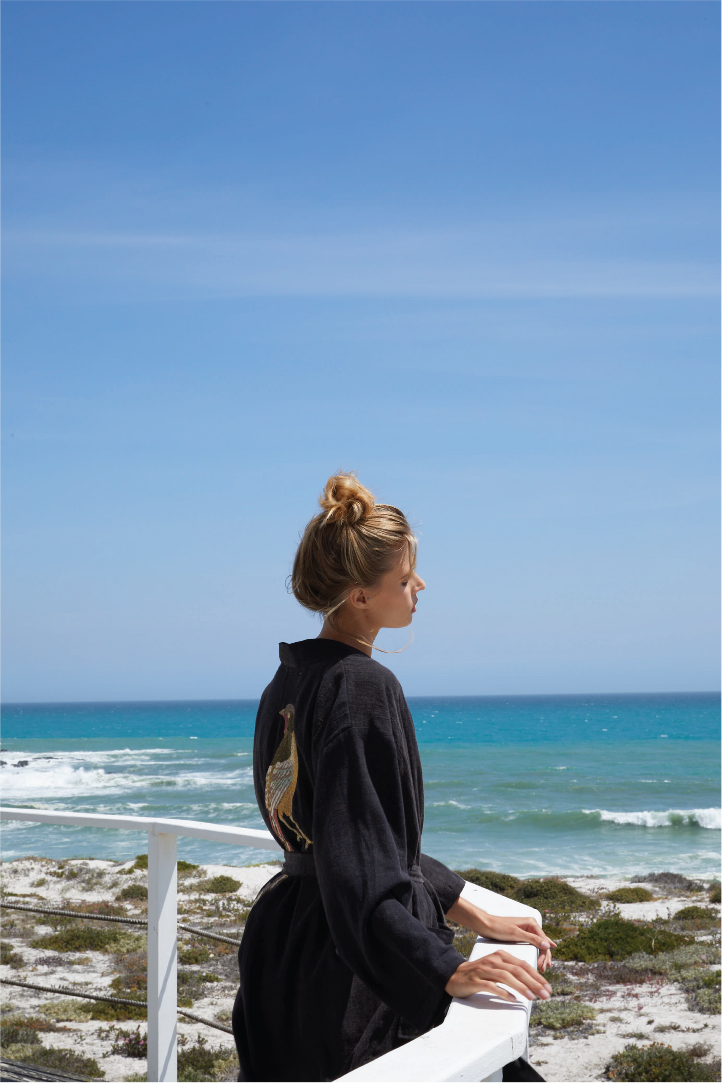 THE PHEASANT KAFTAN IN BLACK