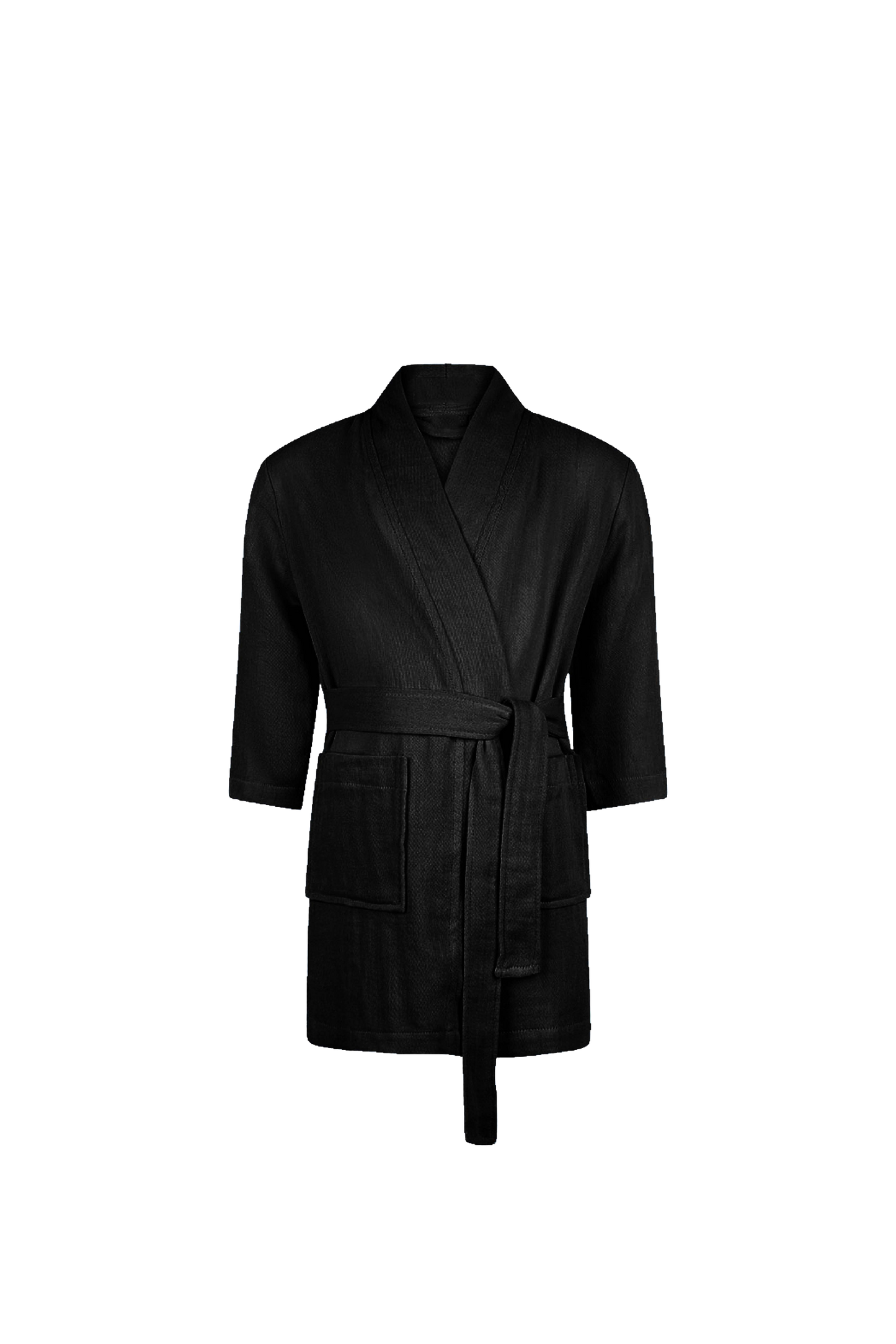 THE PHEASANT KIDS KIMONO IN BLACK (4-6 YEARS)