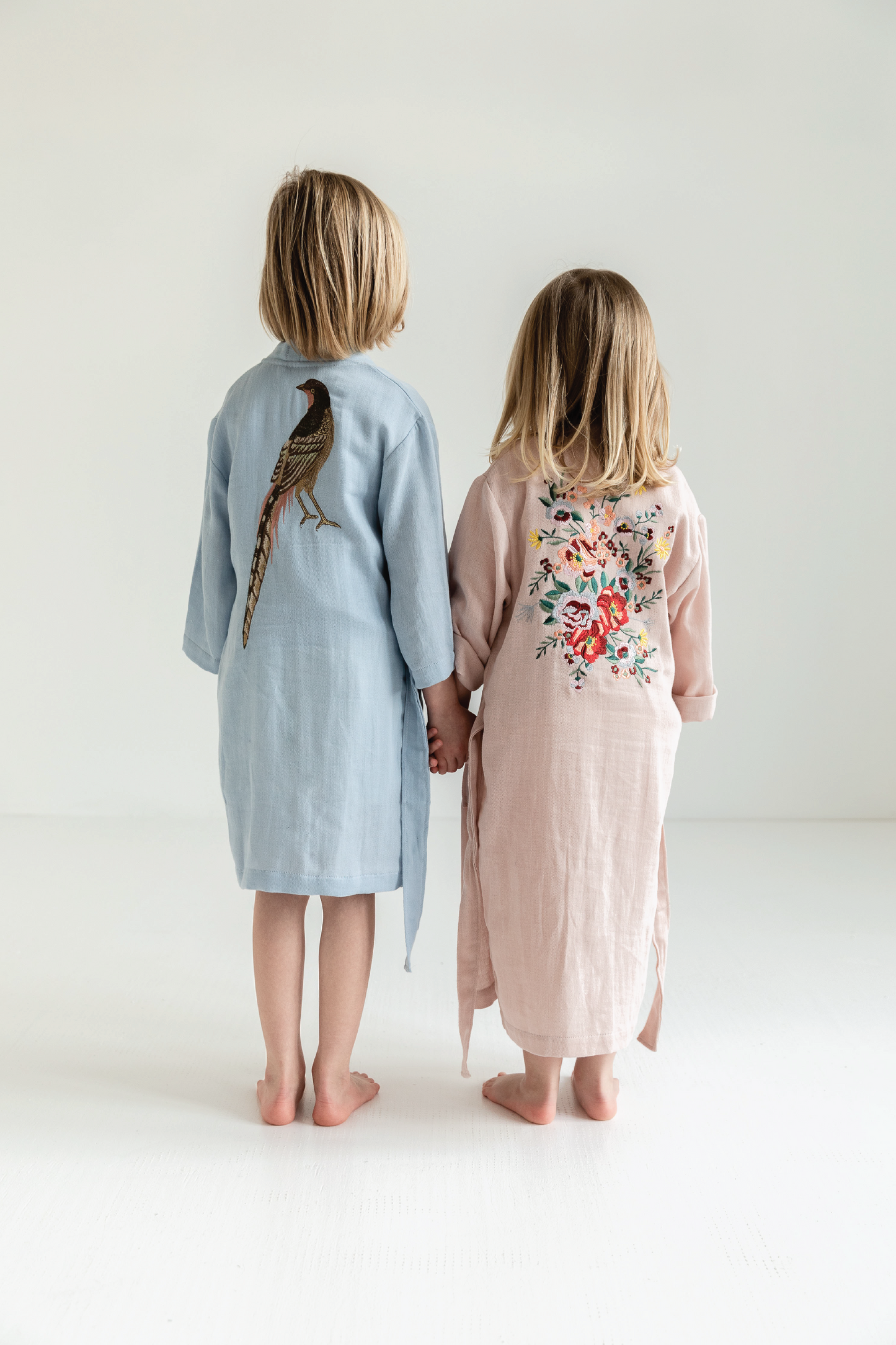 THE PHEASANT KIDS KIMONO IN CLOUD