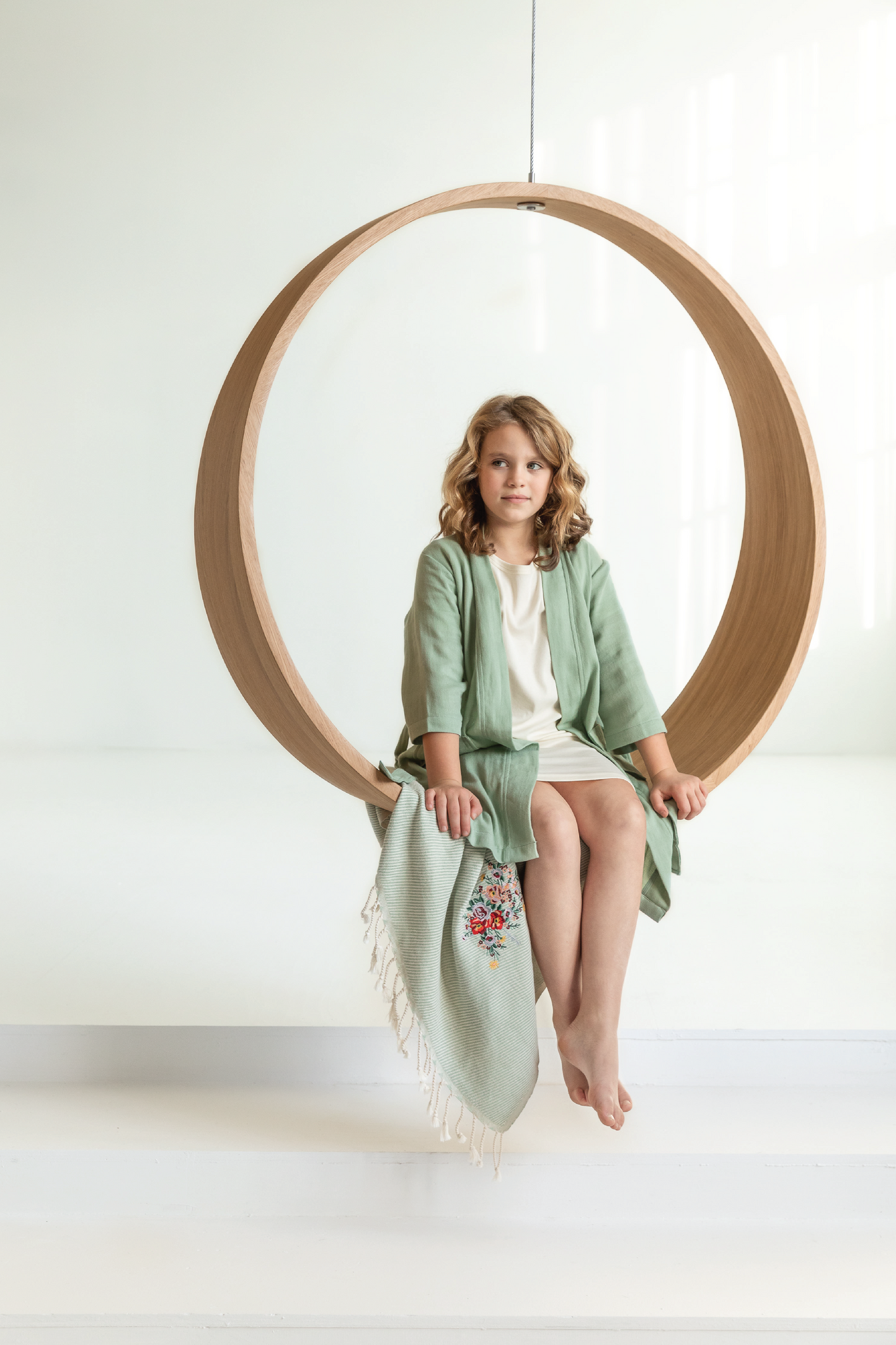 THE FLOWER KIDS KIMONO IN SEA GREEN