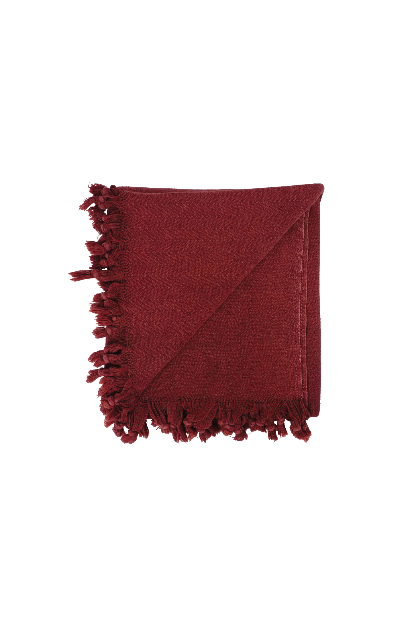 Cotton Beach Blanket | Handloomed | Cabernet Sauvignon