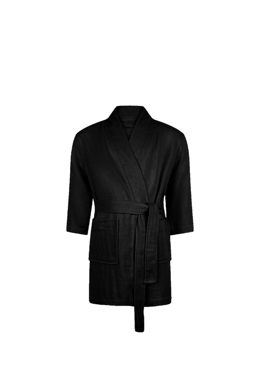 THE PHEASANT KIDS KIMONO IN BLACK (2-4 YEARS)