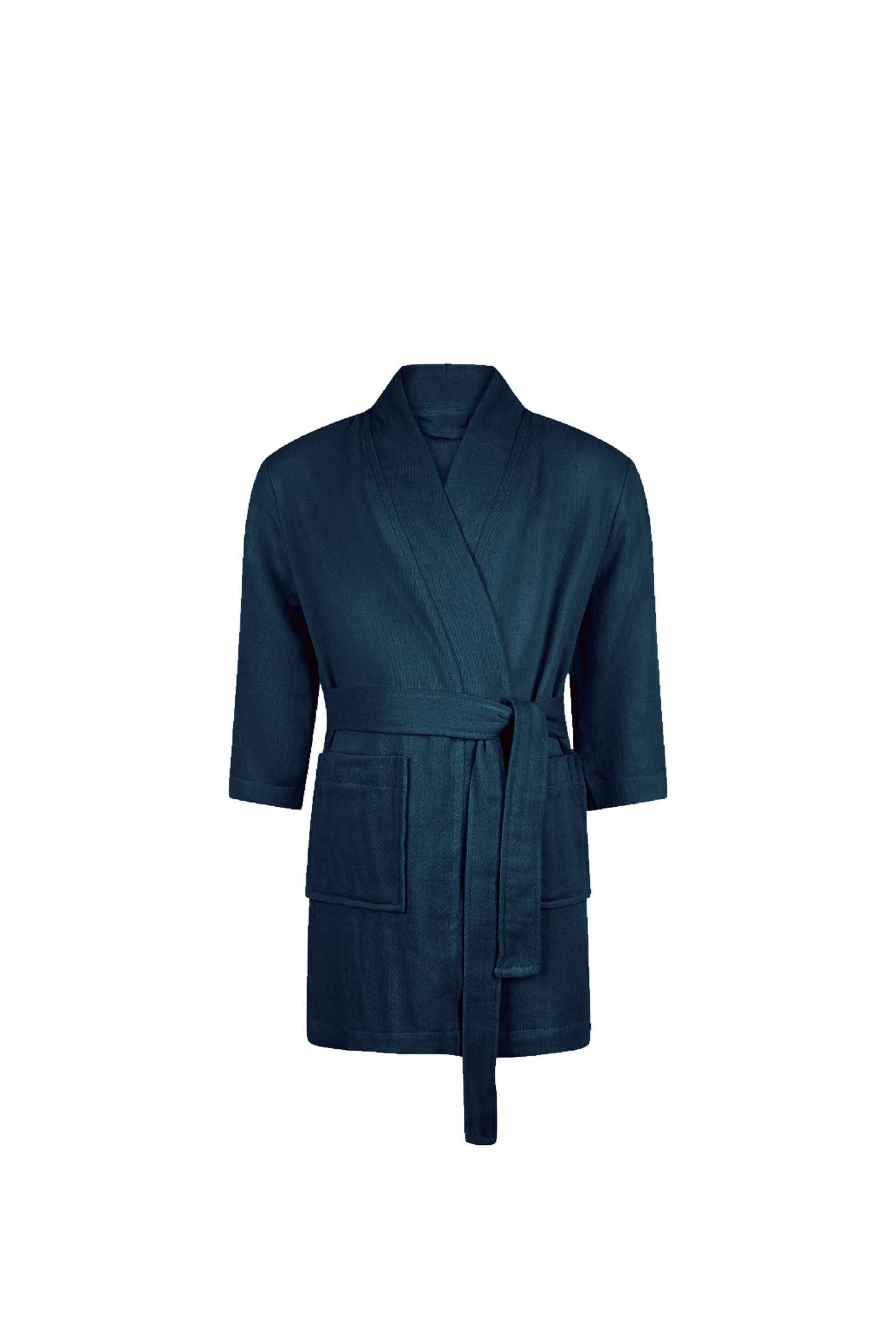 FLYING CRANES KIDS KIMONO IN NAVY (6-8 YEARS)