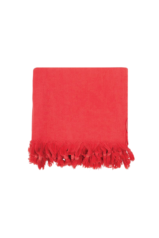 Hammam34 Cotton Handloomed Red Beach Blanket 