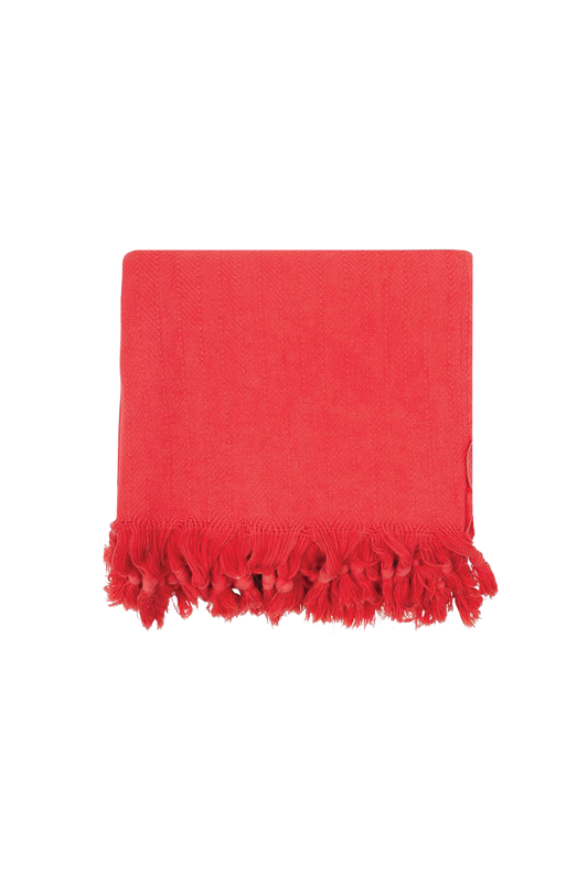 Hammam34 Cotton Handloomed Red Beach Blanket